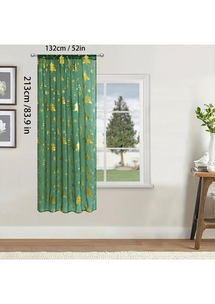 2 Adet Şenk Noel Perdeleri, Kar Tanesi ile Oturma Odası Için Pencere Perdeleri ile 52 &quot;w x 83.9&quot; L (Yurt Dışından) modelleri