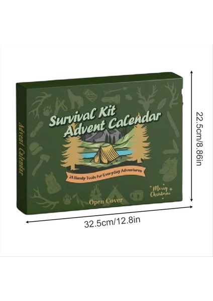 Survival Kit 24 Günlük Noel Geri Sayım Serin Equipment 2025 Teen Waying Boys Kamp Tutkumları Için Aracı Seti Açık (Yurt Dışından) modelleri
