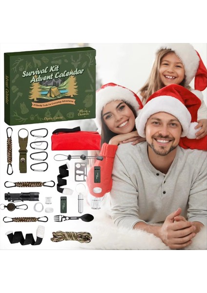 Survival Kit 24 Günlük Noel Geri Sayım Serin Equipment 2025 Teen Waying Boys Kamp Tutkumları Için Aracı Seti Açık (Yurt Dışından) indirimleri