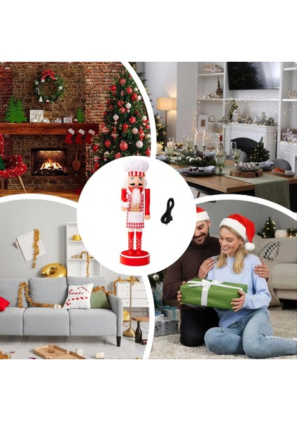 Fındıkkıran Noel Dekorasyonları Işıklı Fındıkkıran Asker Masa Masa Süsleri Noel Için Koleksiyon Aynısı A (Yurt Dışından) indirimleri