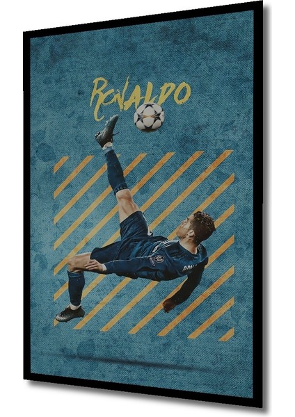 Çerçeve Görünümlü Ronaldo Futbol Sanatı Dekoratif Ahşap Mdf Ev Duvar Tablo Dikdörtgen Ev Duvar Tablo fiyatları