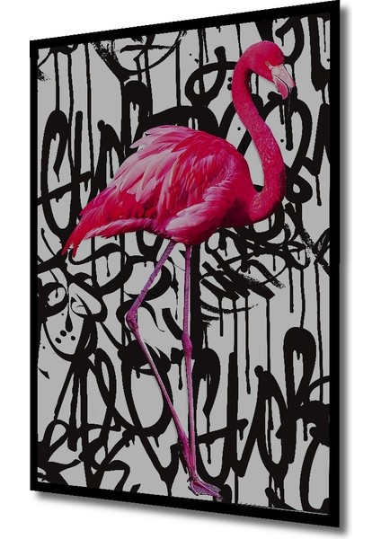 Çerçeve Görünümlü Flamingo Sokak Sanatı Dekoratif Ahşap Mdf Ev Duvar Tablo Dikdörtgen Ev Duvar Tablo fiyatları