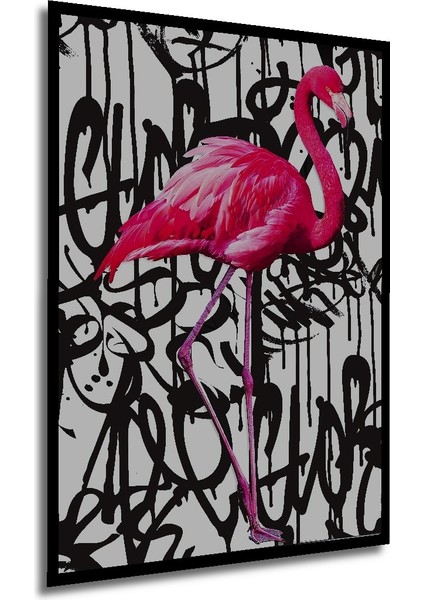 Çerçeve Görünümlü Flamingo Sokak Sanatı Dekoratif Ahşap Mdf Ev Duvar Tablo Dikdörtgen Ev Duvar Tablo modelleri