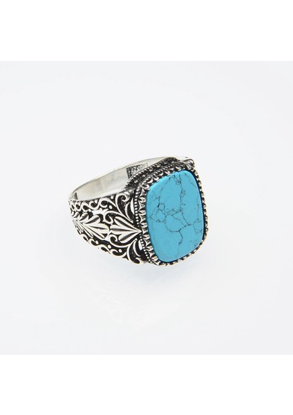 717B Firuze Zirkon Gümüş Yüzük