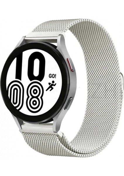 Samsung Galaxy Watch 4 Metal Mıknatıslı Kordon - Gümüş
