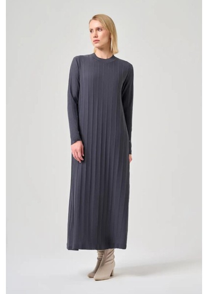 Astana Merserize Elbise Antrasit