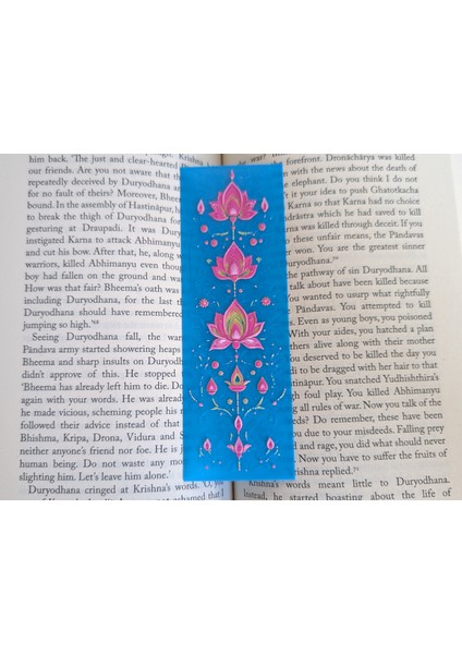 Rangoli Kitap Ayracı #3 (Lotus ve Lambalar) modelleri