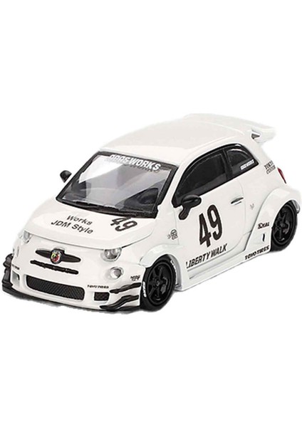 1:64 Mini Gt Lb-Works x Abas Works Abarth 595 Gara White Diecast Model Araba fiyatları