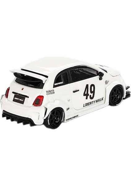 1:64 Mini Gt Lb-Works x Abas Works Abarth 595 Gara White Diecast Model Araba modelleri