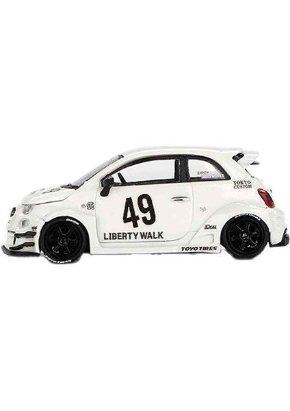 1:64 Mini Gt Lb-Works x Abas Works Abarth 595 Gara White Diecast Model Araba fırsatları