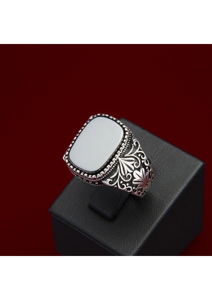 717A Siyah Zirkon Gümüş Yüzük modelleri