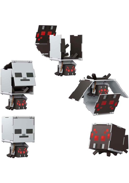 Minecraft Flipping' Figs 2in1 Dönüşen Figür HTL43 - Spider Jockey ve Spider JCN24 modelleri