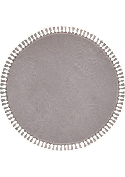 Rölyef Joy Daire Kaymaz Taban Kesme Halı Pon Pon Saçak fiyatları