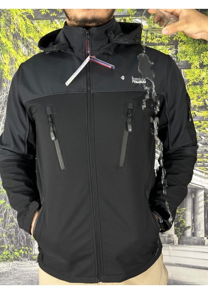 Taktikal Tactikal Softjel Içipolar Sıvı ve Rüzgar Geçirmez Outdoor Kışlık Mont Kapüşon Fermuarlı