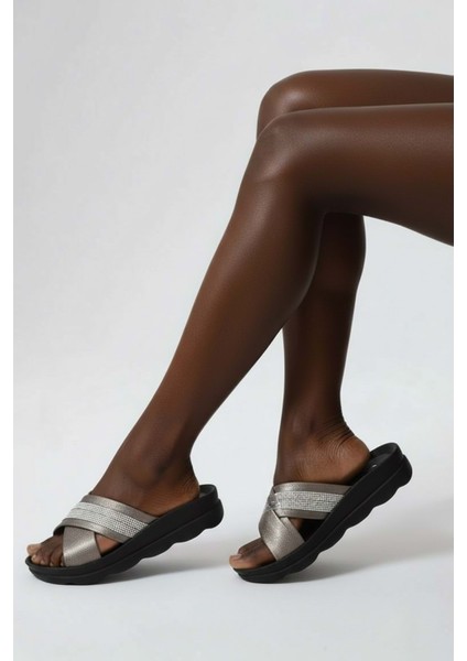 2233-VOGA Anatomik Tabanlı Kadın Günlük Terlik - NKT02233-GRI-37 indirimleri