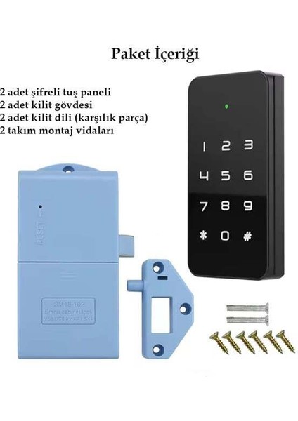 PowerMaster PM-26728 RFID Ve Tuş Panelli Dijital Elektronik Kapı Dolap Kilidi (2'li Paket) fırsatları