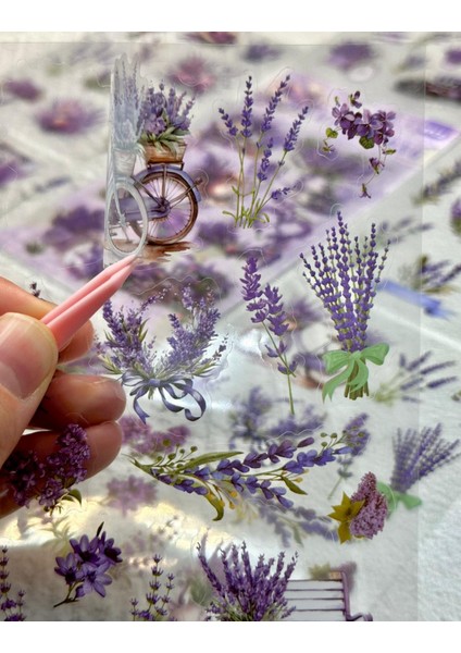 Lavanta Rüyası Sticker Seti 6 Yaprak Sticker Setetiketçıkartmabullet Journal modelleri