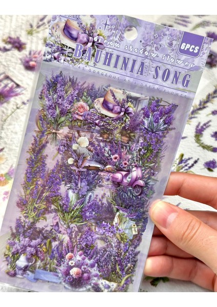 Lavanta Rüyası Sticker Seti 6 Yaprak Sticker Setetiketçıkartmabullet Journal indirimleri