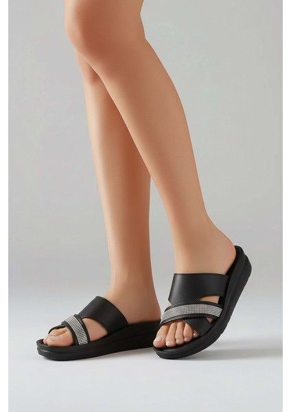 2233-VOGA Anatomik Tabanlı Kadın Günlük Terlik - NKT02233-SIYAH-36 modelleri