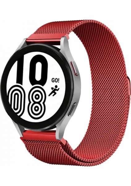 Samsung Galaxy Watch 4 Metal Mıknatıslı Kordon - Kırmızı