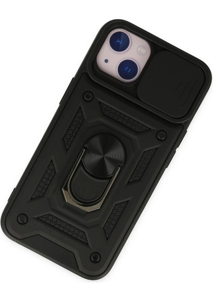 iPhone 14 Kılıf Pars Lens Yüzüklü Silikon - Siyah modelleri