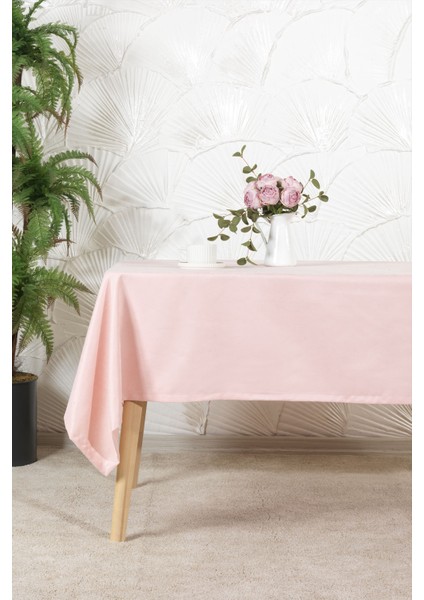 Soft Masa Örtüsü Kadife Dikdörtgen (150X220 Cm) Pudra