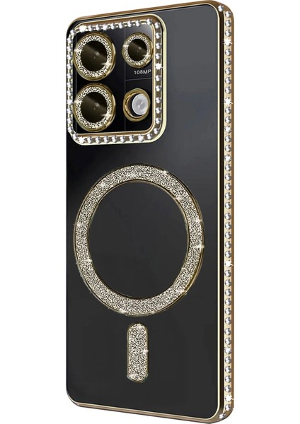 Xiaomi Redmi Note 13 Pro 4g Joke Simli Magneticsafe Kılıf - Gold modelleri