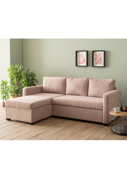 Kado Yataklı Köşe Koltuk Takımı - Bohem Vizon