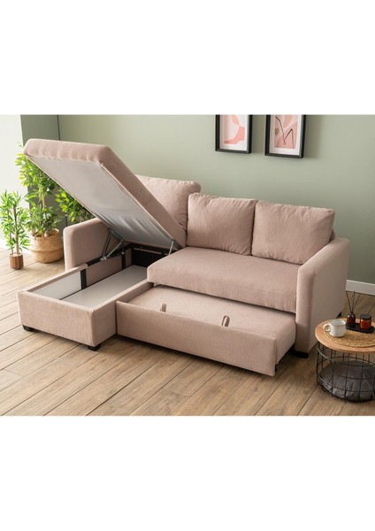 Kado Yataklı Köşe Koltuk Takımı - Bohem Vizon fiyatları