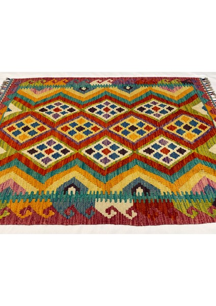 El Dokuma Afgan Yün Kilim Kök Boya fırsatları