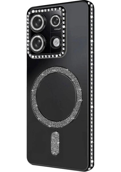 Xiaomi Redmi Note 13 Pro 4g Joke Simli Magneticsafe Kılıf - Siyah modelleri