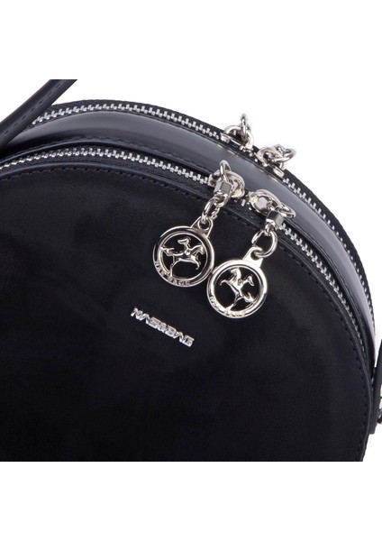 Mini Kadın El ve Çapraz Çanta (17X17 Cm) Siyah Süet fiyatları