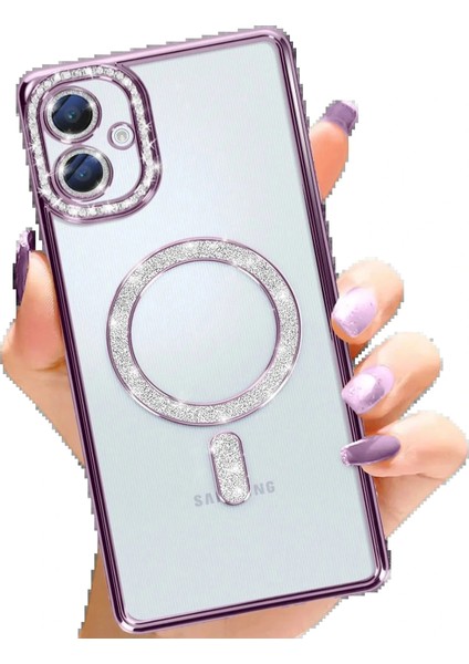 Samsung Galaxy A06 Joke Simli Magneticsafe Kılıf - Derin Mor fiyatları