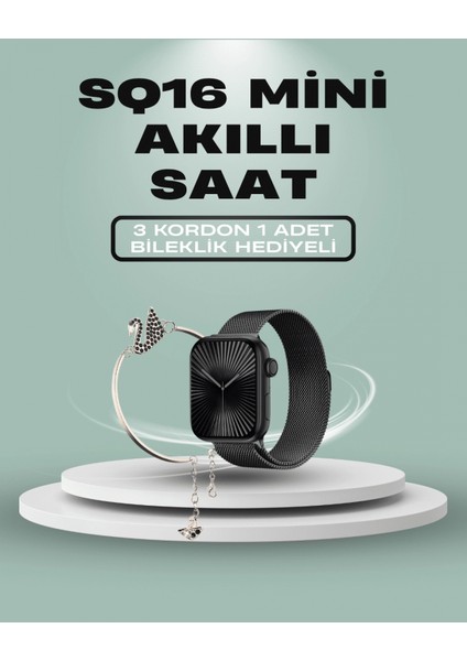 SQ-16 Mini Series 10 Akıllı Saat – 3 Kordon + Hediye Bileklik