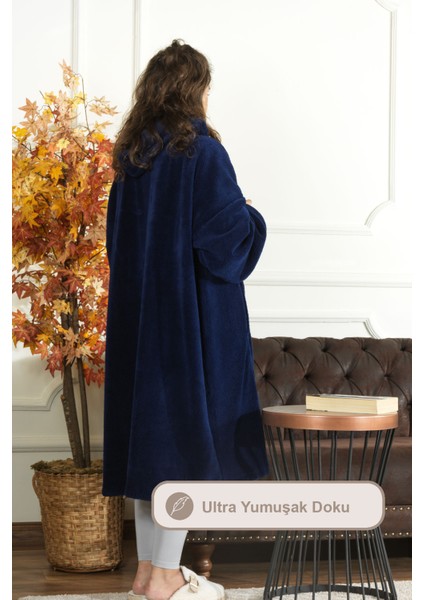 Enjoy Tv Battaniyesi Wellsoft Kapüşonlu Giyilebilir Unisex Over Size (80X110 Cm) Lacivert fiyatları