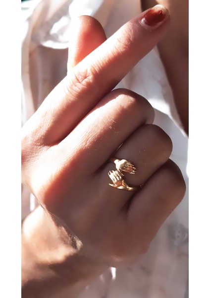 Sarılan El Figürlü Pirinç Yüzük fiyatları