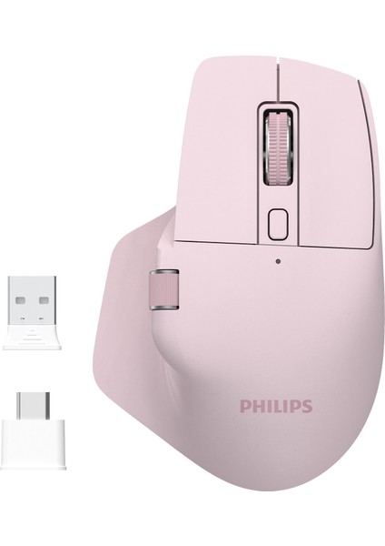 SPK7858 Bluetooth 5.0 4000DPI Şarjlı Sessiz Hızlı Kaydırma Kablosuz Mouse Pembe