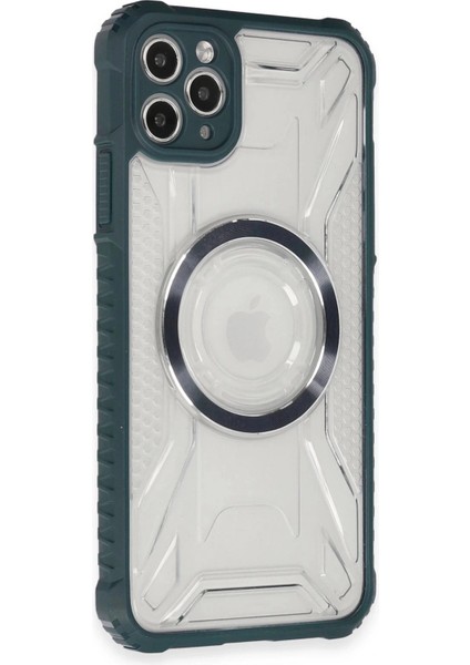 iPhone 11 Pro Max Kılıf Prag Magneticsafe Kapak - Koyu Yeşil