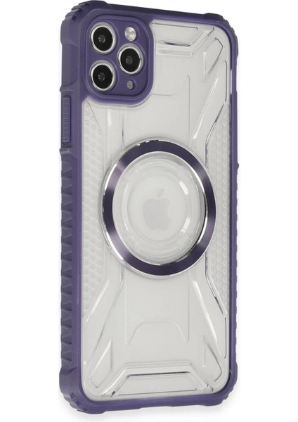 iPhone 11 Pro Max Kılıf Prag Magneticsafe Kapak - Derin Mor
