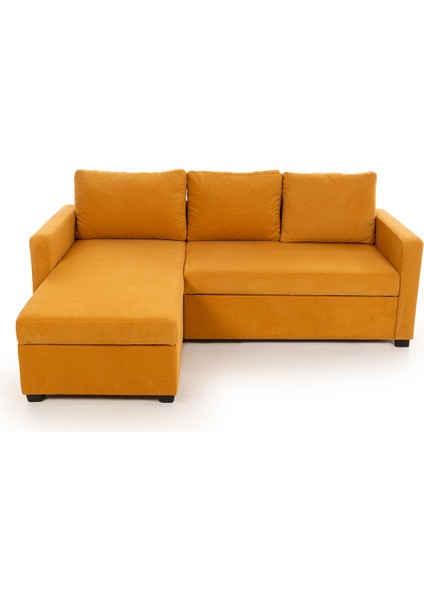 Kado Yataklı Köşe Koltuk Takımı - Bohem Hardal