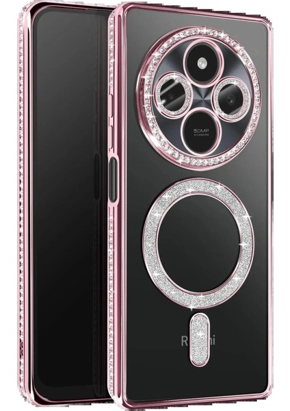 Xiaomi Redmi 14C Joke Simli Magneticsafe Kılıf - Pembe