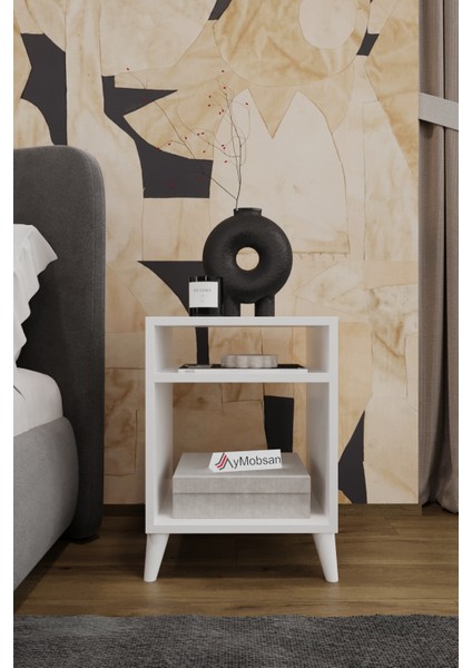 Simina Açık Raflı Komodin Yatak Yanı Sehpa Beyaz fiyatları