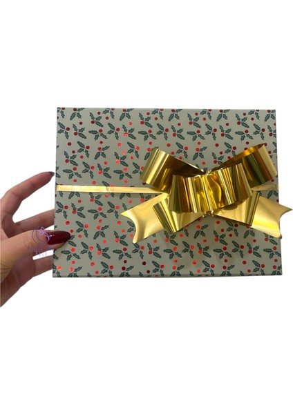 10 Adet Gold Renk Metalize Çeksüs /hediye Paket Süsü/gold Rafya Fiyonk/videoyu Izleyiniz !!! modelleri