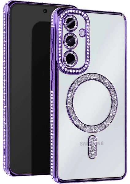 Samsung Galaxy A17 5g Joke Simli Magneticsafe Kılıf - Derin Mor