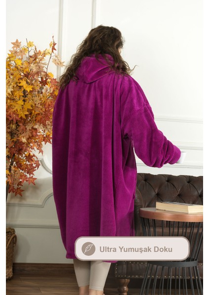 Enjoy Tv Battaniyesi Wellsoft Kapüşonlu Giyilebilir Unisex Over Size (80X110 Cm) Mor fiyatları