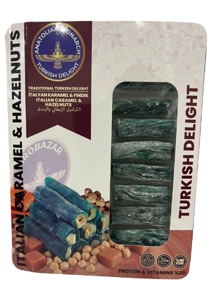 Italyan Karamelli Fındıklı Lokum 125 gr – Karamelli & Fındıklı Özel Türk Lokumu – Taze ve Yumuşak