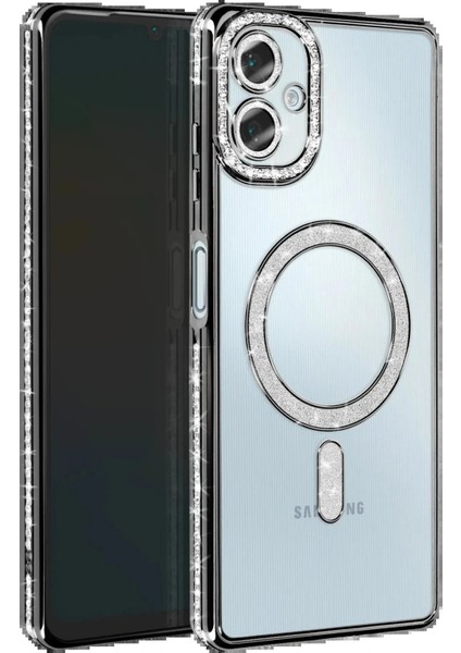 Samsung Galaxy A06 Joke Simli Magneticsafe Kılıf - Siyah