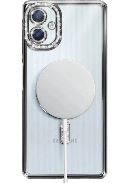 Samsung Galaxy A06 Joke Simli Magneticsafe Kılıf - Siyah indirimleri