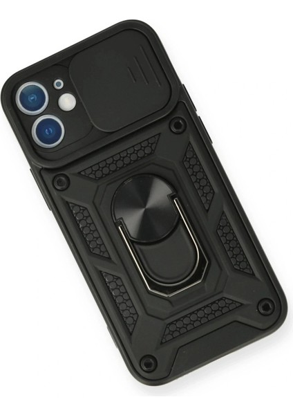 iPhone 11 Kılıf Pars Lens Yüzüklü Silikon - Siyah modelleri