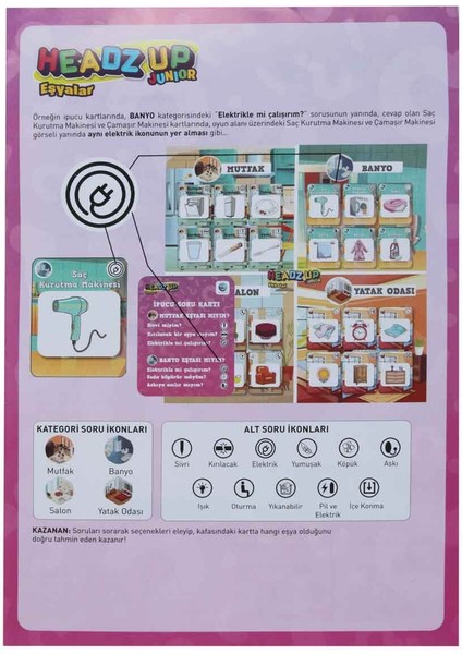 Headz Up Junior Eşyalar Kutu Oyunu modelleri